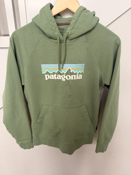 Patagonia Tops - Patagonia Womens P-6 Logo Uprisal Hoodie Sage Green Organic Cotton Size S